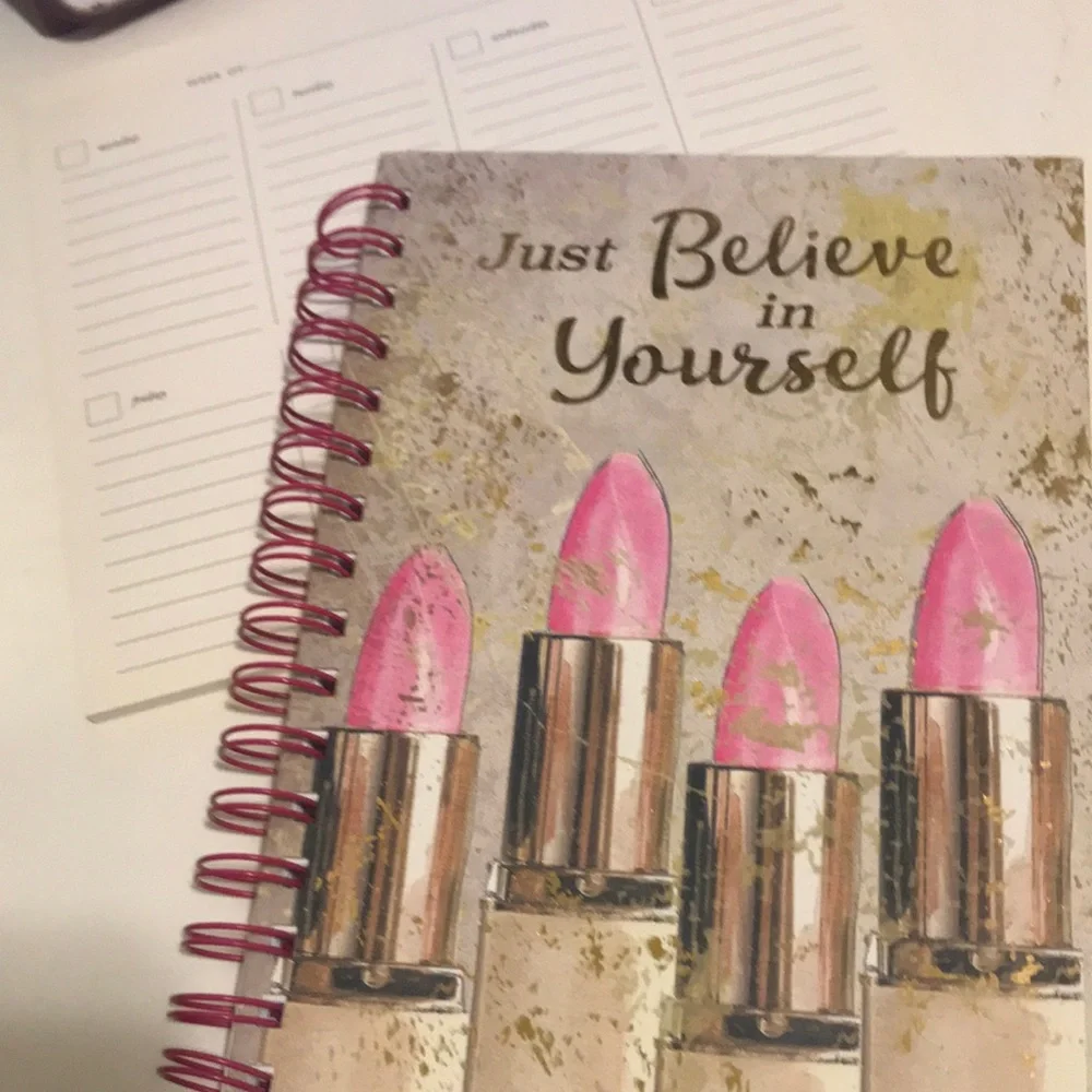 Stationary Bundle - Pink Lipstick Spiral Notebook & Weekly Planner Listpad